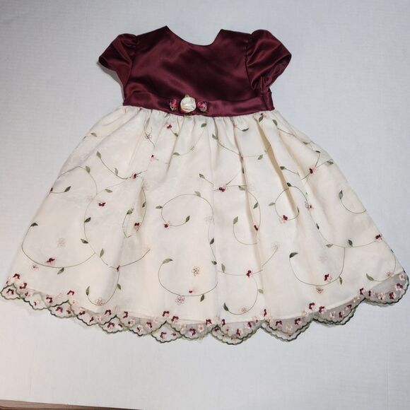 Youngland Dressy Burgundy Dress 4T - Picture 1 of 4